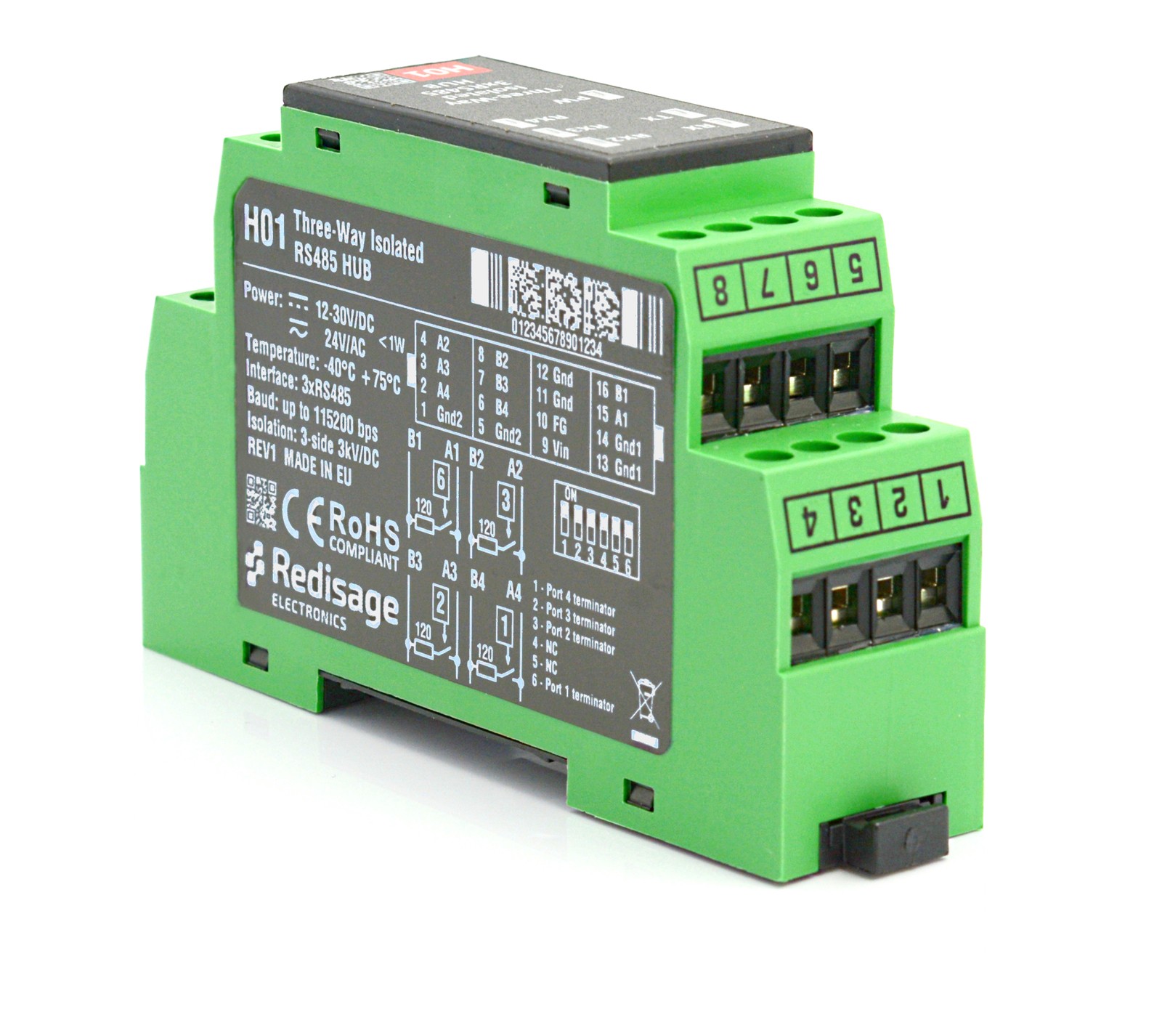 H01 RS485 Hub 1-3 Three-Way Isolation 3kV DC