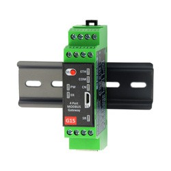 G15 - Modbus TCP to 2x RS232 + 2x RS485 (RTU/ASCII) Gateway